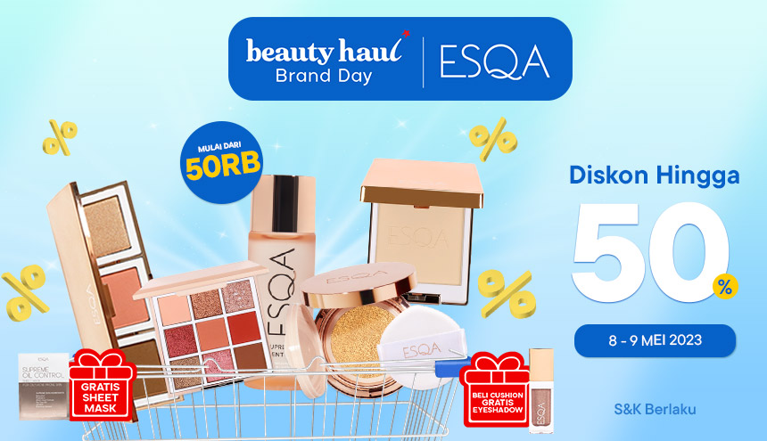 Beli Cushion Gratis Eyeshadow? Cuma di Brand Day Esqa @ BeautyHaul.com!
