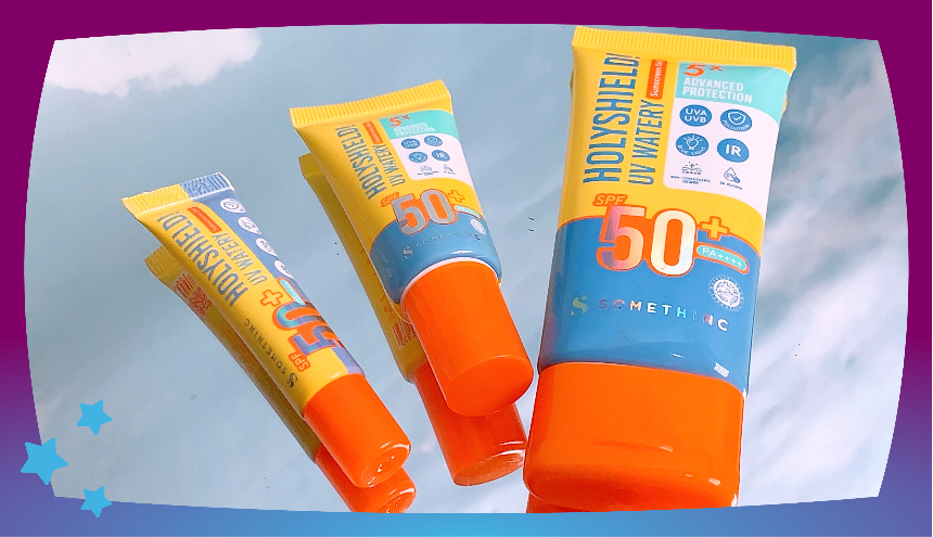 HOLYSHIELD! UV WATERY Sunscreen Gel SPF 50+ PA++++, Sunscreen Sensasi Salju Keluaran Terbaru Somethinc