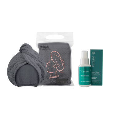 BY BEAUTYHAUL Exclusive Bundle Handduk Hair towel waffle & Varesse Hair Tonic Concentrate 60ml