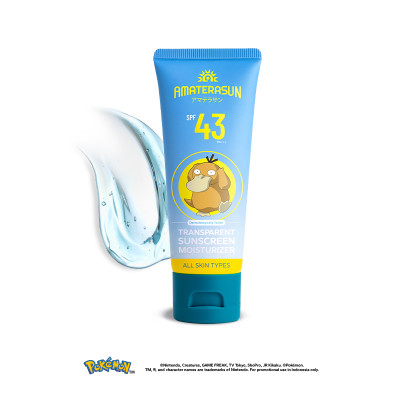 AMATERASUN Transparent Sunscreen Moisturizer SPF 43 PA++ - Pokémon Edition