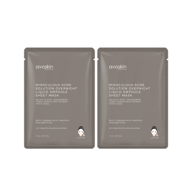 AVOSKIN [TWIN PACK] Miraculous Acne Solution Sheet Mask