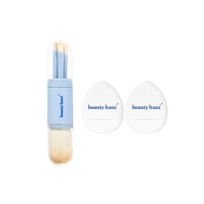 BEAUTYHAUL (BUNDLE) Mini Puff + Travel Brush Set