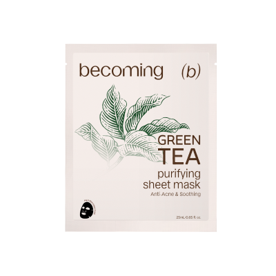 BECOMING Becoming Green Tea Purifying Sheet Mask（1 Pcs)