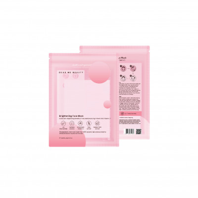 DEAR ME BEAUTY Brightening Face Mask 2% Niacinamide + Vitamin C + Centella Asiatica + Lychee Extract