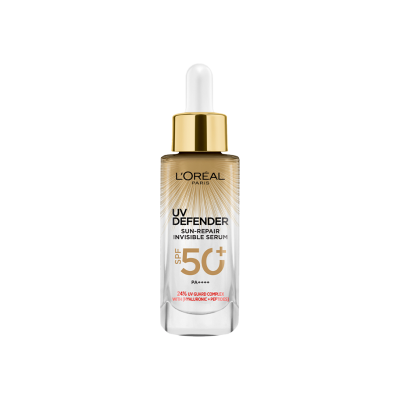 LOREAL PARIS [CLEARANCE SALE] - UV Serum Sunscreen SPF 50+ PA++++ - UV Defender Sun-Repair Invisible Serum 2-in-1 Skincare 30ml