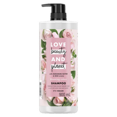 LOVE BEAUTY AND PLANET Vegan Shampoo Murumuru Butter And Rose For Black Shiny Hair