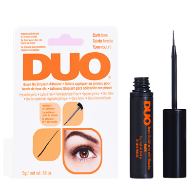 DUO #1EYELASH ADHESIVE Latex Free Brush On Adhesive - Dark Tone(Orange Box)