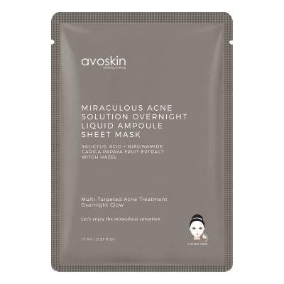 AVOSKIN Miraculous Acne Solution Overnight Liquid Ampoule Sheet Mask