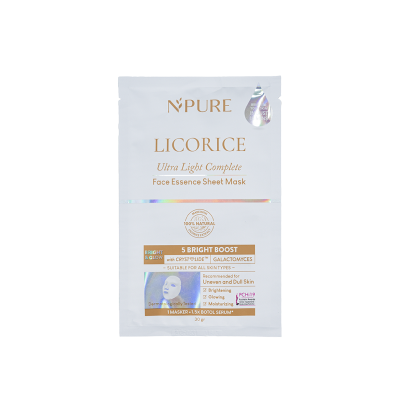 NPURE [CLEARANCE SALE] - Licorice Ultra Light Complete Face Essence Sheet Mask
