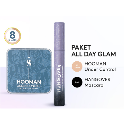 SOMETHINC Paket All Day Glam (Hooman Loose Powder + Hangover Mascara)