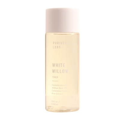 PURIVERA BOTANICALS White Willow Toner Essence - Centella BHA Willow Bark 2% As Salicylic Acid Alternative