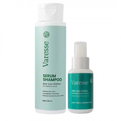 VARESSE Hair Loss Bundle Full Size Hair Tonic 60ml & Serum Shampoo 180ml