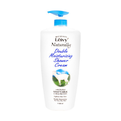 LEIVY Shower Cream Goat's Milk Pump - Body Wash / Sabun mandi