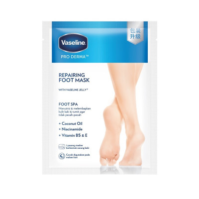 VASELINE Repairing Foot Mask With  Jelly & Niacinamide For Moisturized Foot
