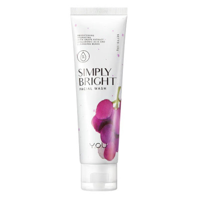 YOU BEAUTY Simply Bright Facial Wash Grape & Hyaluronic Acid
