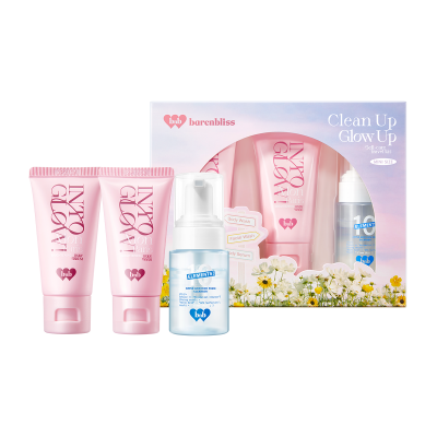 BARENBLISS Clean Up Glow Up Self-Care Travel Kit
