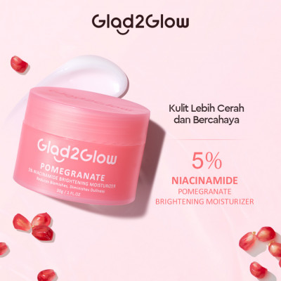 GLAD2GLOW Pomegranate 5% Niacinamide Brightening Moisturizer