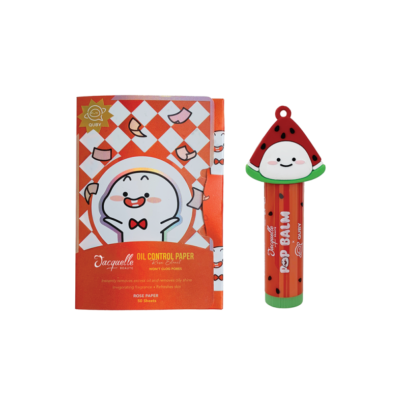 JACQUELLE Pop Balm - Quby Edition + Oil Control Paper - Quby Edition