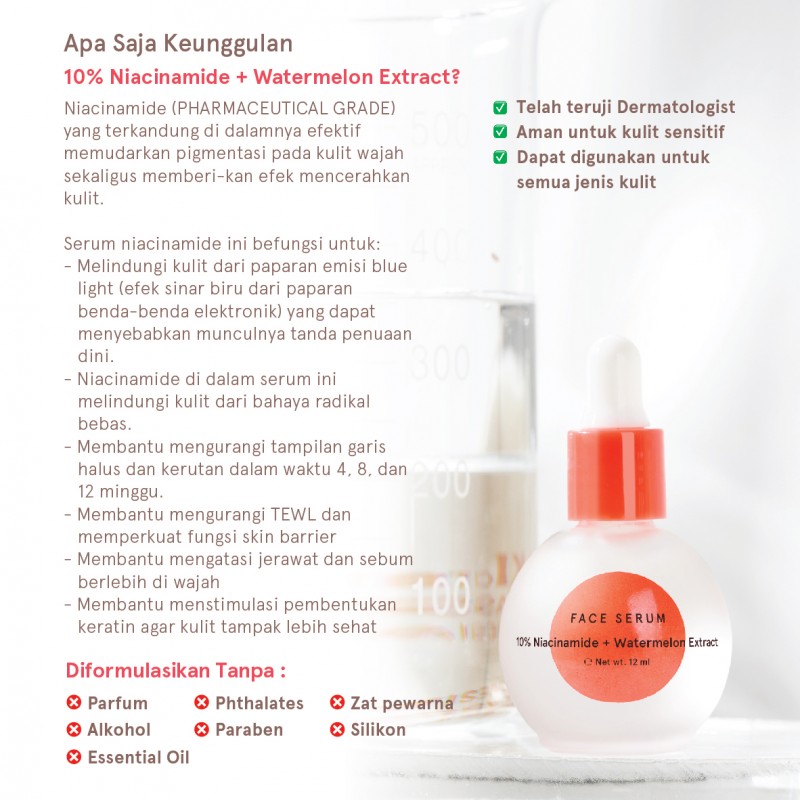 Jual Dear Me Beauty 10 Niacinamide + Watermelon Extract Face Serum
