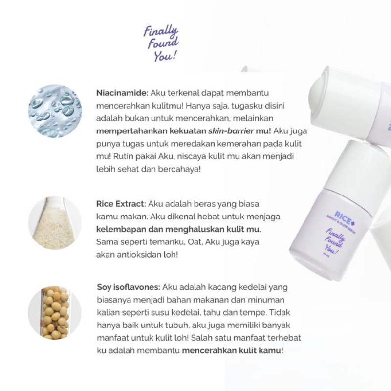 PROMO Finally Found You Rice+ Bright & Glow Serum FREE ONGKIR