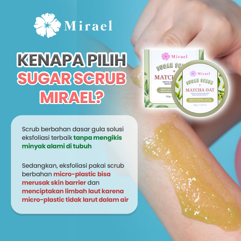 Jual Mirael Sugar Wax (Travel Size) Acne Free Matcha Oat Sugar Scrub
