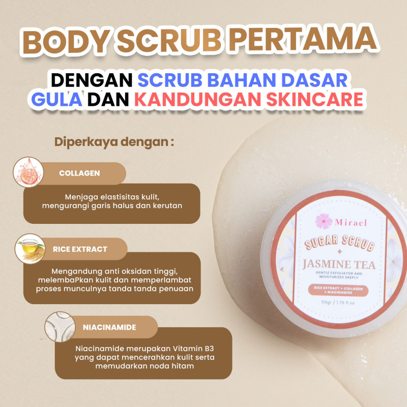 Jual Mirael Sugar Wax (Travel Size) Bright Jasmine Tea Sugar Scrub