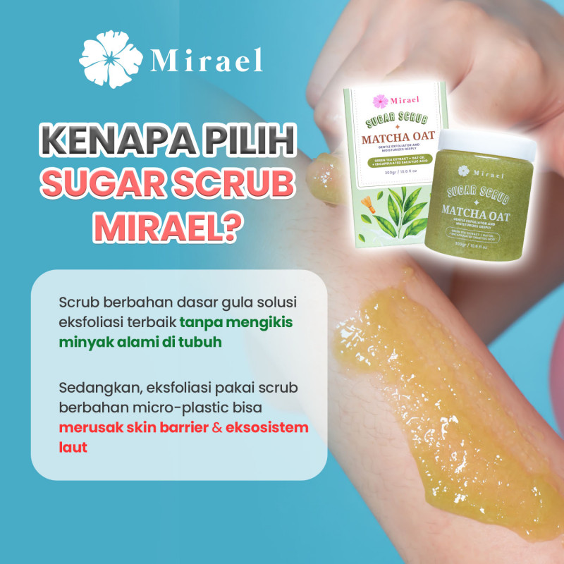 Jual Mirael Sugar Wax Acne Free Matcha Oat Sugar Scrub Termurah Juli