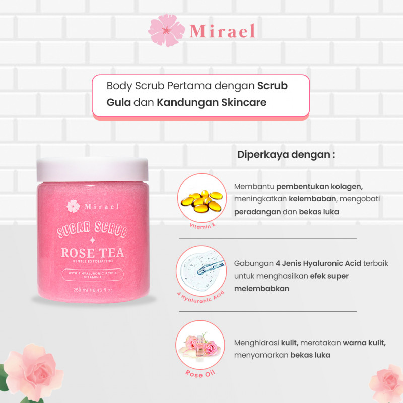Jual Mirael Sugar Wax Rose Tea Sugar Scrub Termurah Agustus 2024