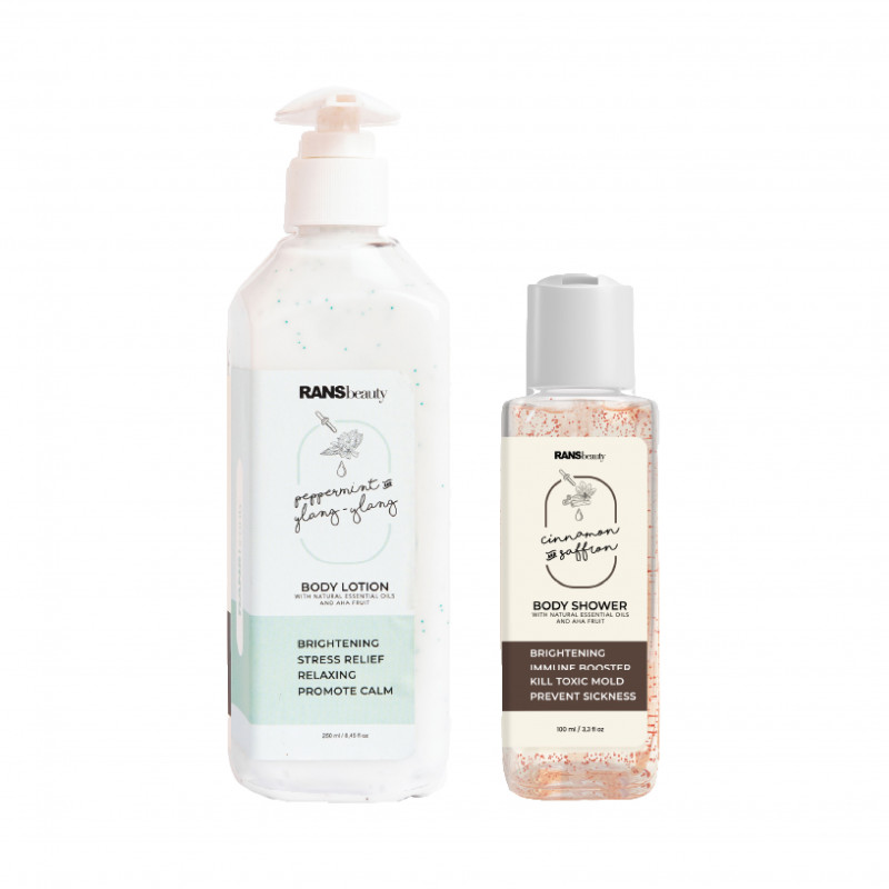 RANS BEAUTY Peppermint & Ylang-Ylang Body Lotion 250ml + Body Shower 100ml