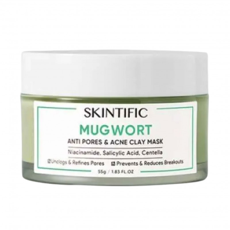SKINTIFIC [CLEARANCE SALE] - Mugwort anti pores & acne clay mask 55gr
