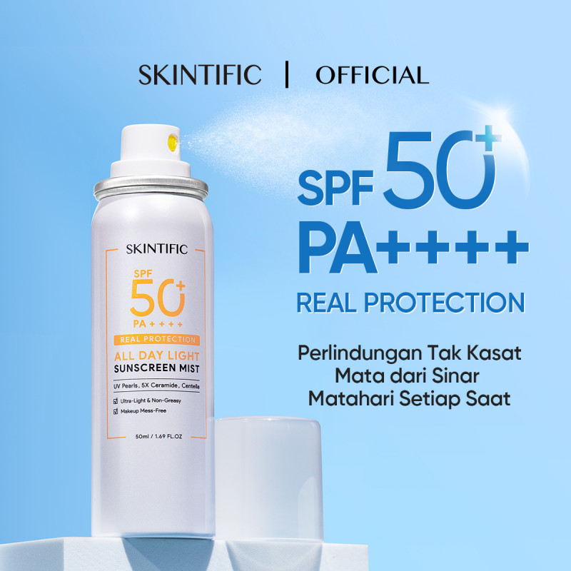 Jual Skintific All Day Light Sunscreen Mist SPF 50 PA++++ Termurah