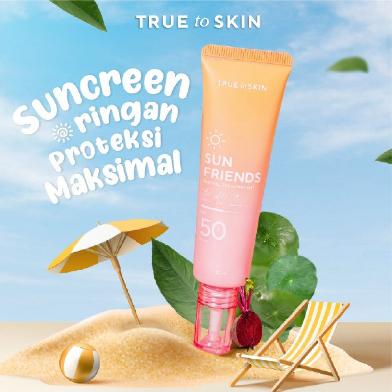 Jual True To Skin Sunfriends Soothing Sunscreen Gel SPF 50 PA