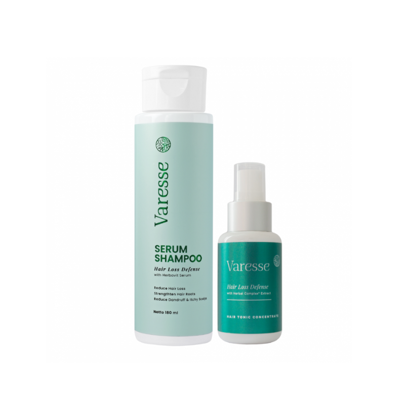 VARESSE Hair Loss Bundle Full Size Hair Tonic 60ml & Serum Shampoo 180ml