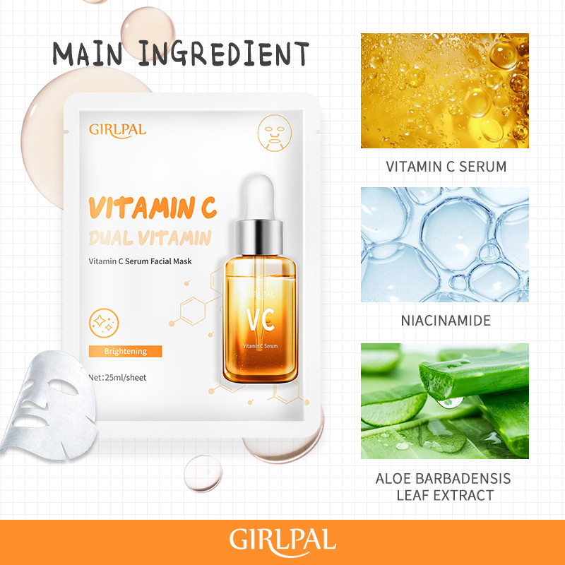 Jual Girl Pal Vitamin C Serum Facial Mask Termurah Agustus 2024