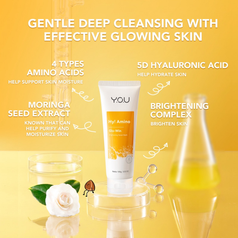 Jual You Beauty Hy! Amino GloWin Brightening Facial Wash Termurah