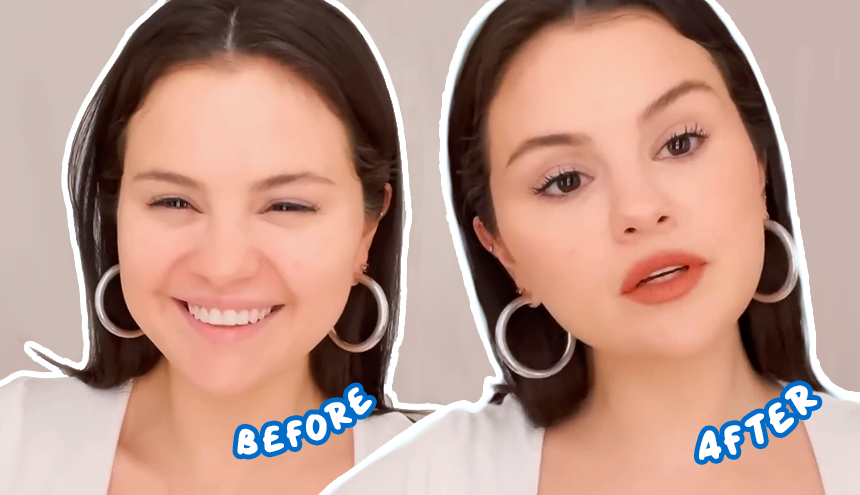 Serba Simple, Transformasi Selena Gomez dari Bare Face ke Makeup!